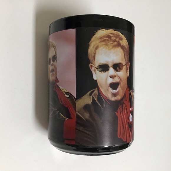 Elton John The Red Piano Coffee Mug Black Ceramic Tea Cup Wrap Graphic Las Vegas - Picture 4 of 13
